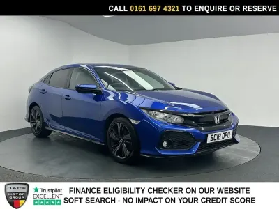 Używany Honda Civic Sport 182 KM (133 kW) 2018 Niebieski Hatchback