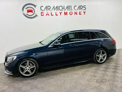 Used Mercedes C220 AMG line 2015 Blue Estate