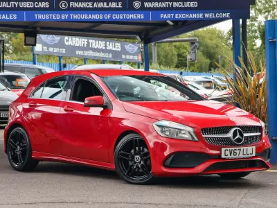Used Mercedes A200 AMG line 134 HP (98 kW) 2017 Red Hatchback