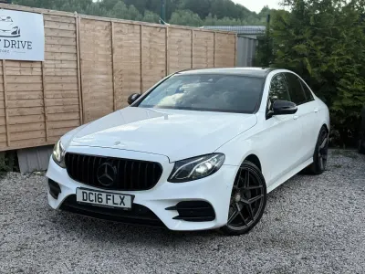 Used Mercedes E220 AMG line 2016 White Sedan