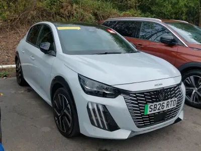 New Peugeot e-208 GTi 100 kW (136 HP) 2026 White Hatchback