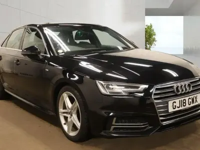 Used Audi A4 S-Line 150 HP (110 kW) 2018 Black Sedan