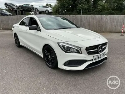 Used Mercedes CLA180 AMG line 122 HP (89 kW) 2016 White Coupe