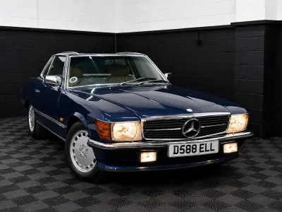 Used Mercedes SL500 1987 Blue Cabriolet