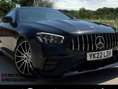 Used Mercedes E300 AMG line 258 HP (189 kW) 2022 Black Coupe