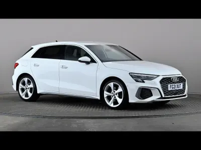 Used Audi A3 S-Line 150 HP (110 kW) 2021 White Sedan