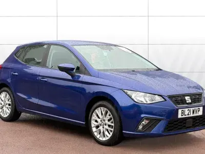 Begagnad Seat Ibiza SE Technology 95 HK (69 kW) 2021 Blå Halvkombi