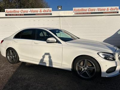 Used Mercedes C300 AMG line 2015 White Sedan
