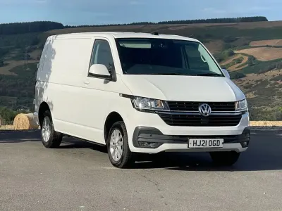 Used VW T6.1 Highline 150 HP (110 kW) 2021 White Van