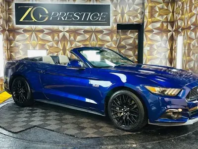 Used Ford Mustang GT Convertible 450 HP (330 kW) 2016 Blue Cabriolet