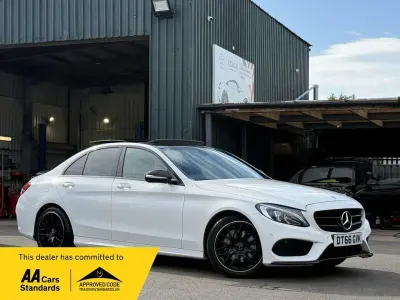 Used Mercedes C220 AMG line 2017 White Sedan