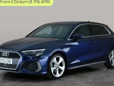 Used Audi A3 Sportback S-Line 150 HP (110 kW) 2023 Blue Hatchback
