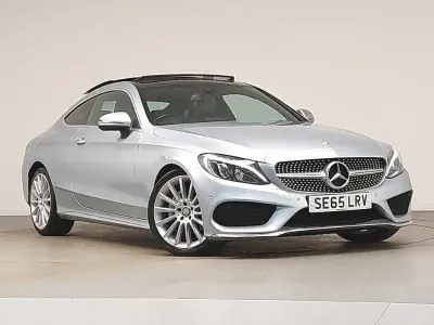 Used Mercedes C220 AMG Line Premium 170 HP (125 kW) 2016 Silver Coupe