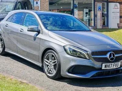 Used Mercedes A220 AMG line 177 HP (130 kW) 2017 Mountain grey Hatchback