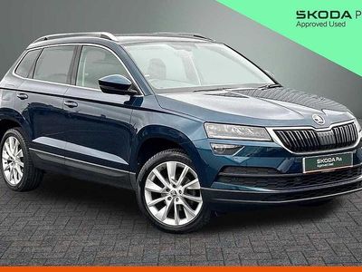 Used Skoda Karoq SE L 110 HP (80 kW) 2021 Petrol blue metallic SUV