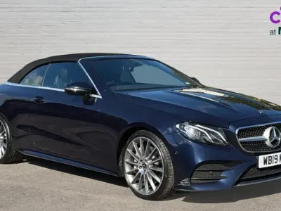 Used Mercedes E350 AMG line 299 HP (219 kW) 2019 Cavansite blue metallic