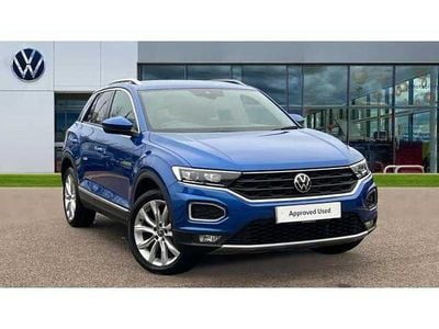 Ravenna blue metallic Used 2021 VW T-Roc SEL SUV | £21,418 (Fair price)