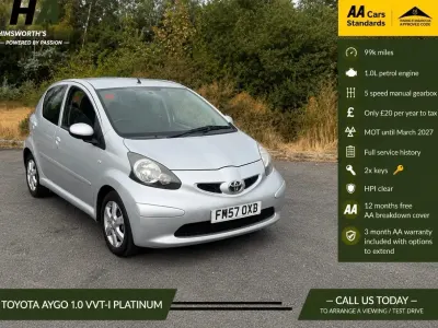 Used Toyota Aygo Platinum 67 HP (49 kW) 2008 Silver Hatchback