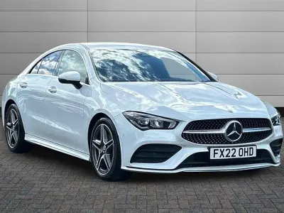 Used Mercedes CLA200 AMG Line Premium 163 HP (119 kW) 2022 Digital white Sedan