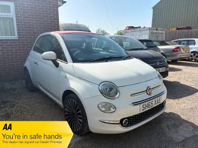 Używany Fiat 500C Lounge 69 KM (50 kW) 2015 Biały Kabriolet