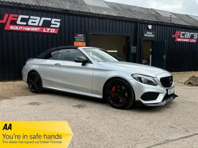 Used Mercedes C300 AMG line 2017 Silver Cabriolet