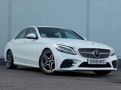Used Mercedes C220 AMG line 194 HP (142 kW) 2019 White Sedan