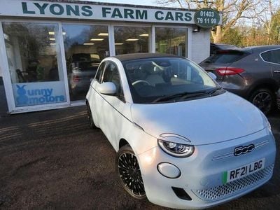 Used Fiat 500e La Prima 86 kW (118 HP) 2021 Blue Cabriolet
