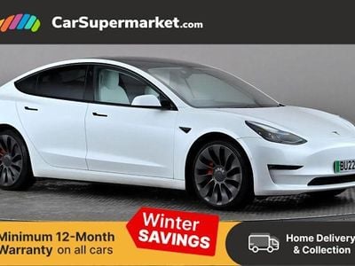 White Used 2022 Tesla Model 3 Performance Sedan | £22,697 (Fair price)