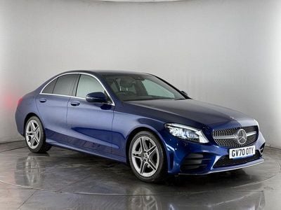 Blue Used 2021 Mercedes C200 AMG line Sedan | £18,800 (Good price)