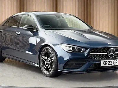 Used Mercedes CLA180 AMG Line Premium 136 HP (100 kW) 2023 Blue Coupe