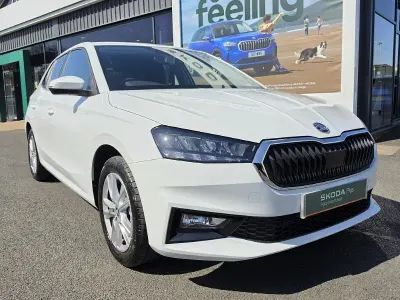 Used Skoda Fabia SE L 85 HP (62 kW) 2025 Moon white metallic Hatchback