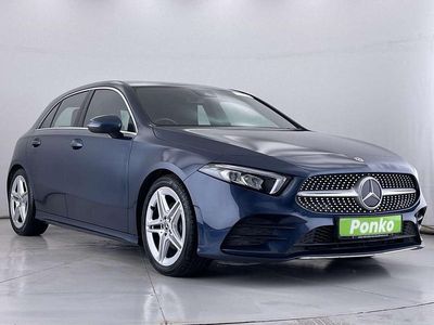 Used Mercedes A200 AMG line 163 HP (119 kW) 2019 Blue Hatchback