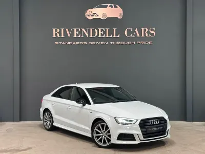 Used Audi A3 Black Edition 150 HP (110 kW) 2018 White Sedan