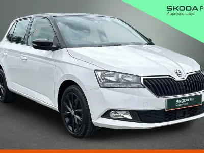 Used Skoda Fabia Colour Edition 94 HP (69 kW) 2021 Candy white black magic pearl effect Hatchback