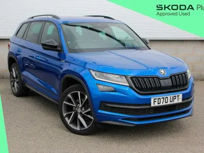 Used Skoda Kodiaq SportLine 150 HP (110 kW) 2020 Race blue metallic SUV
