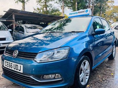 Used VW Polo Match 75 HP (55 kW) 2016 Blue Hatchback