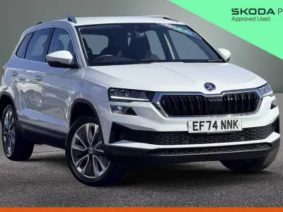 Used Skoda Karoq SE L 150 HP (110 kW) 2024 Moon white metallic SUV