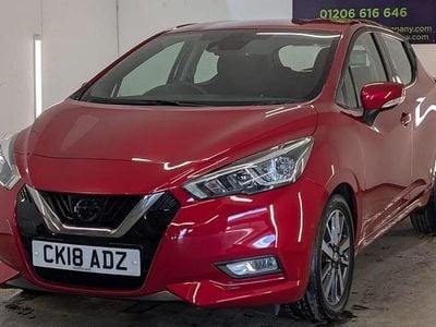 Used Nissan Micra Acenta 90 HP (66 kW) 2018 Red Hatchback