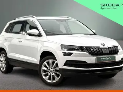 Used Skoda Karoq SE L 150 HP (110 kW) 2020 Moon white metallic SUV