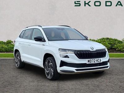 Used Skoda Karoq SportLine 147 HP (108 kW) 2023 Moon white metallic SUV