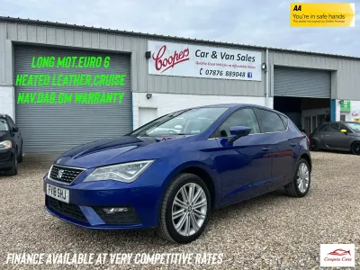Begagnad Seat Leon XCELLENCE 150 HK (110 kW) 2018 Blå Halvkombi