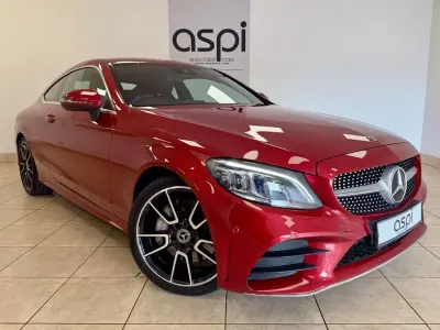 Used Mercedes C300 AMG line 258 HP (189 kW) 2019 Red Coupe