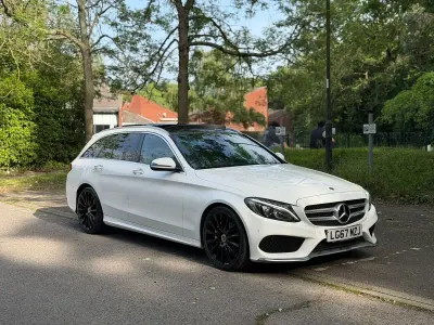 Used Mercedes C220 AMG Line Premium 2017 White Estate