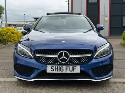 Used Mercedes C220 AMG Line Premium 170 HP (125 kW) 2016 Blue Coupe