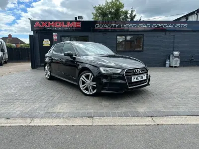 Begagnad Audi A3 S-Line 150 HK (110 kW) 2017 Svart Halvkombi