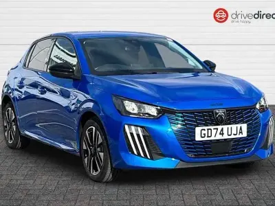 Begagnad Peugeot 208 Allure 100 HK (73 kW) 2025 Blå Halvkombi