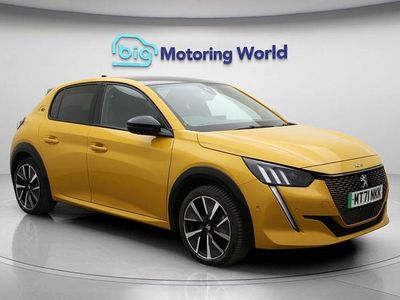 Yellow Used 2021 Peugeot e-208 GT Hatchback | £12,400 (Fair price)