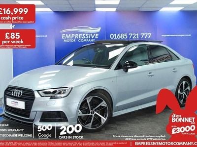 Begagnad Audi A3 Black Edition 184 HK (135 kW) 2019 Silver Sedan