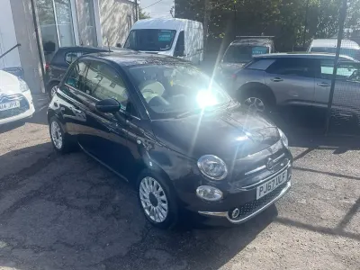 Used Fiat 500 Lounge 69 HP (50 kW) 2017 Black Hatchback