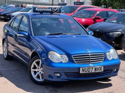 Used Mercedes C180 Classic 143 HP (105 kW) 2007 Blue Sedan